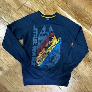 Star Wars Millennium Falcon Rainbow Sweatshirt Blue Disney Men’s Small